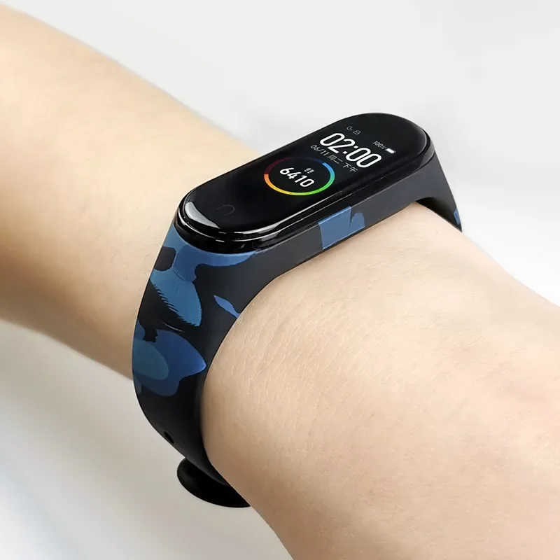 ل Xiaom Miband 7 6 5 4 التمويه حزام استبدال شريط للرسغ سوار معصم من السيليكون على Mi Band7 ساعة ذكية المعصم