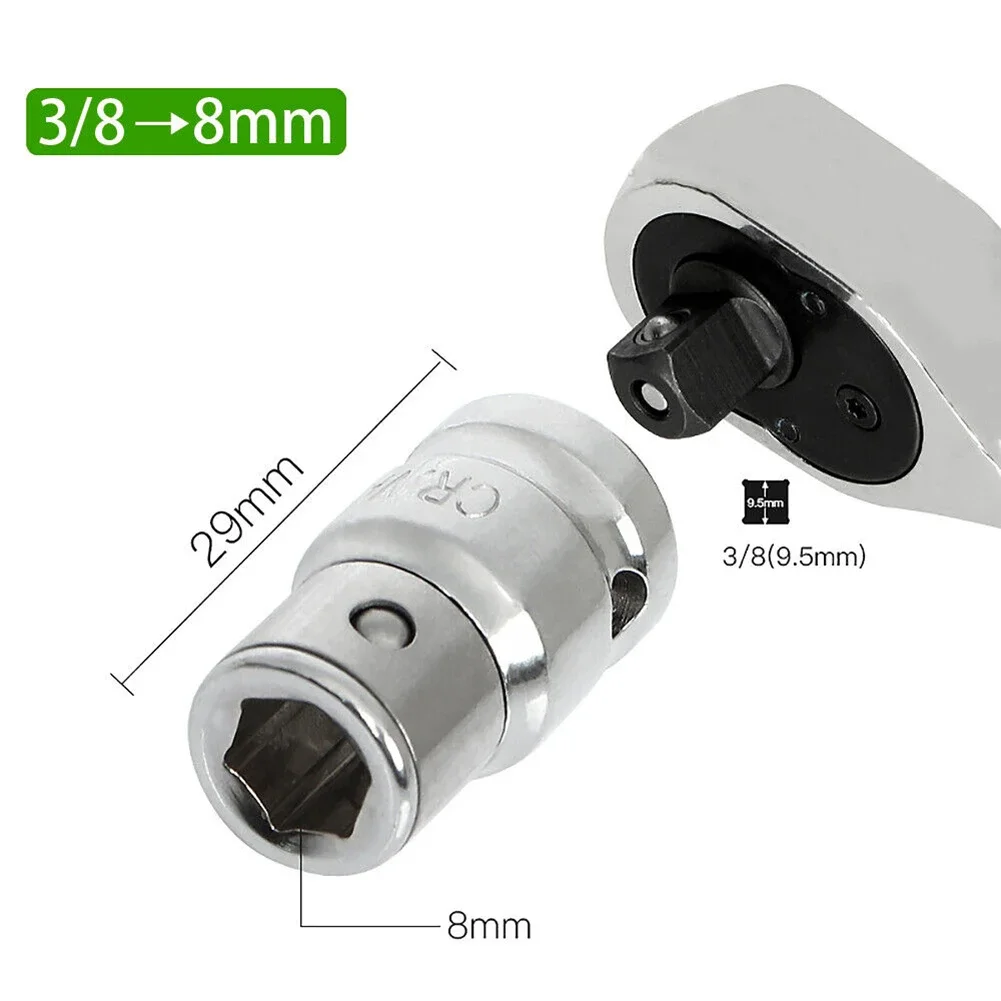 8 Types 1pc Impact Socket Adapter 1/2 To 1/4 1/4 3/8 Square Nut Quick Wrench Ratchet Adapter Converter Hexagon Socket Tool Parts