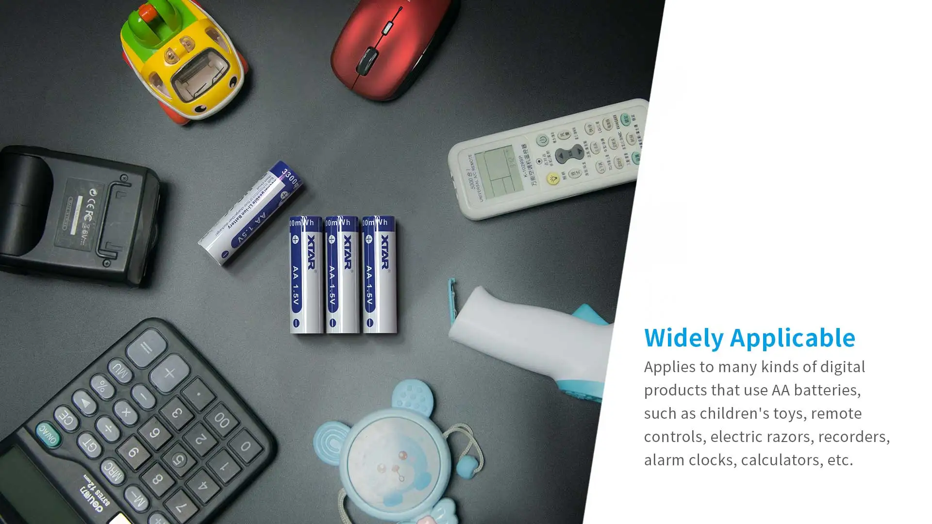 XTAR 4/8PCS AA Battery 1.5V 3300mWh Battery Rechargeable Li-ion Batteries 1.5V 2A Stable Strong Power 2.3H Fast Charging