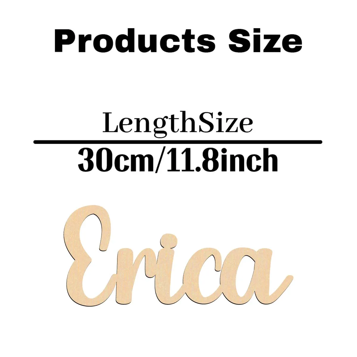 1 قطعة مثال إيريكا مضحك نص مخصص لوحة خشبية مادة خشبية علامة خشبية خشبية غير مكتملة للرسم أو التألق #4