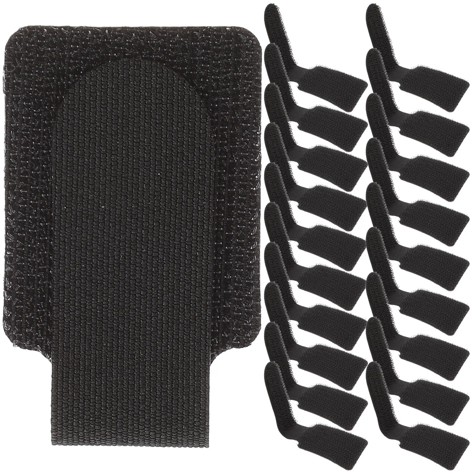 20Pcs Cable Organizer Hook Loop Straps Adhesive Backing Self Adhesive Reusable Wire Wrap for Data Audio Mouse Network Cable