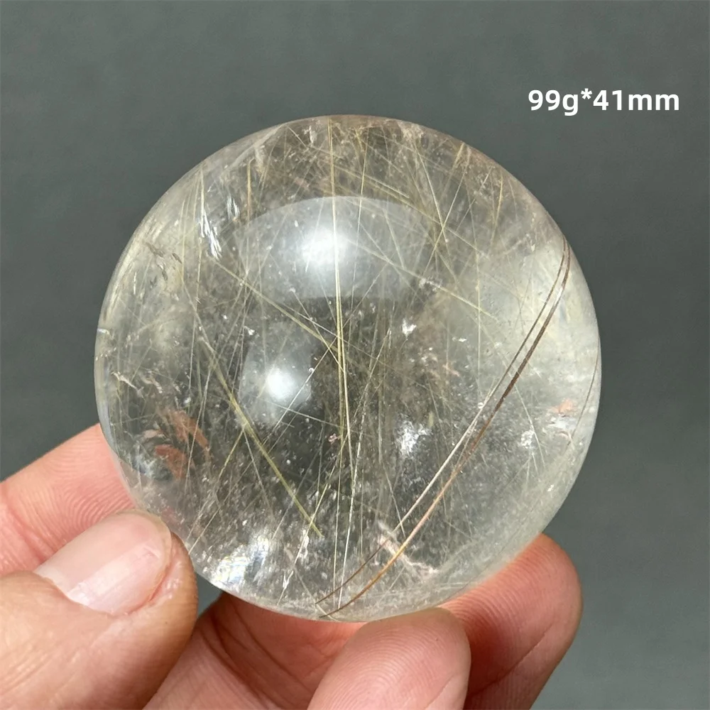 Natural High-Quality Blonde Crystal Ball Reiki Therapy Meditation Divination Energy Wealth Home Office Ornaments+Base