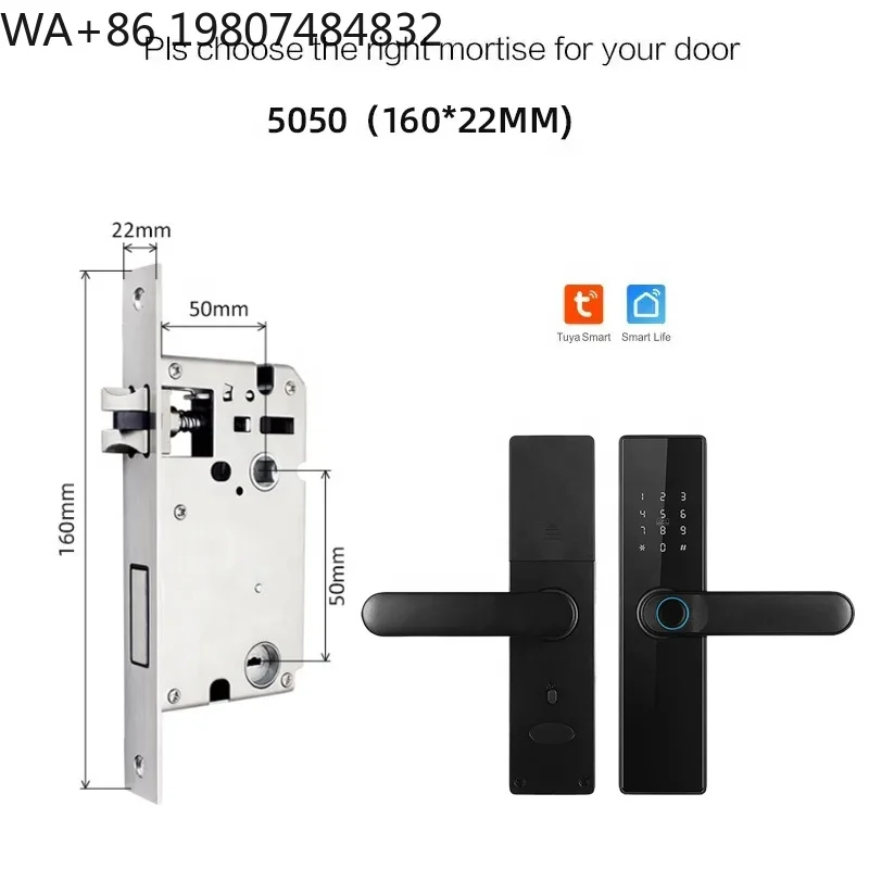Matter Compatible Outdoor Gate Smart Lock WiFi Voice Control Alexa  Homekit Digital Waterproof Keyless Rim Lock