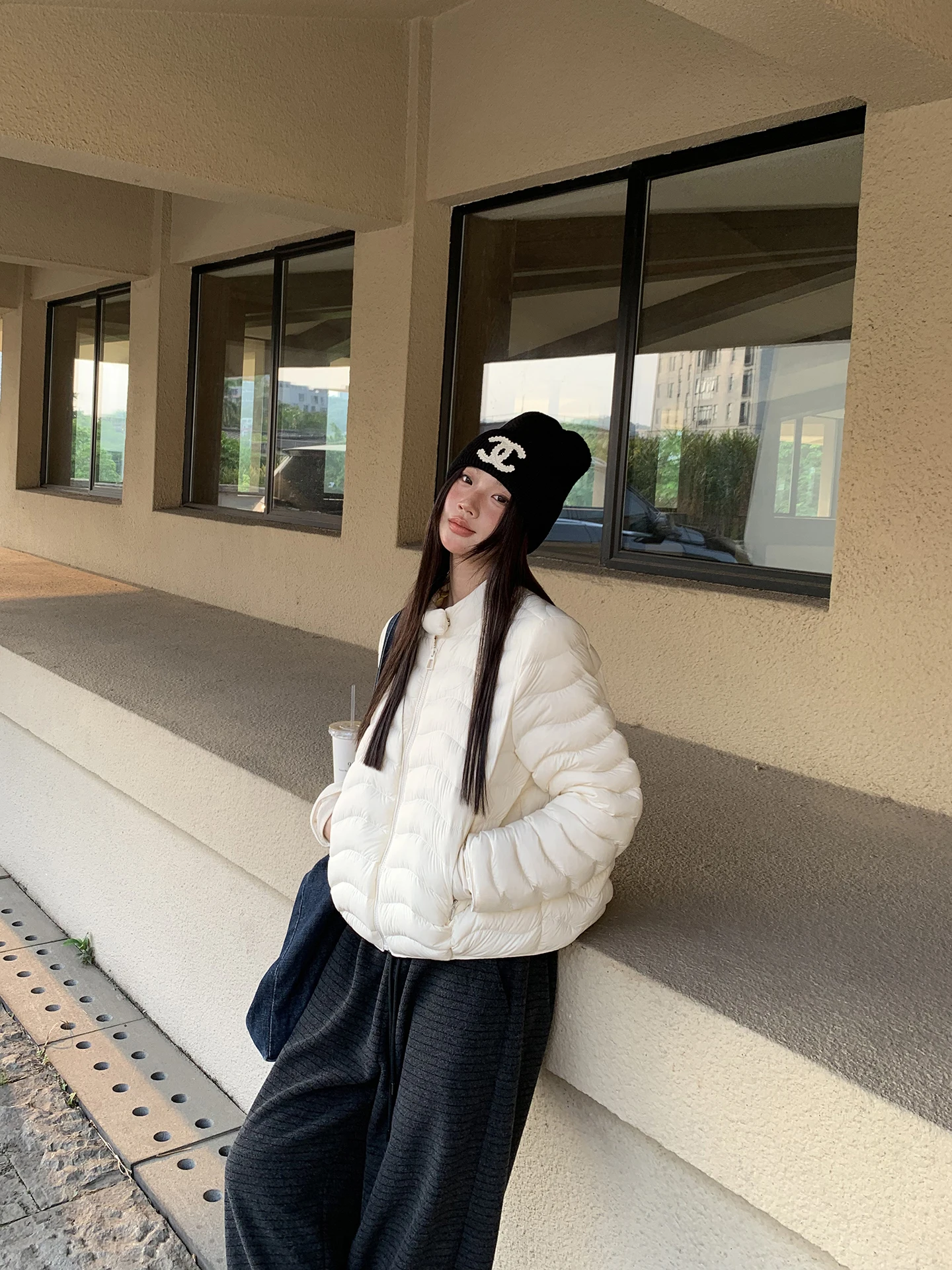 

Red ulari Pavilion Women's ort down Jaet 2025 Winter White Du Feather Warm Sli Commute Sle Straight Cut