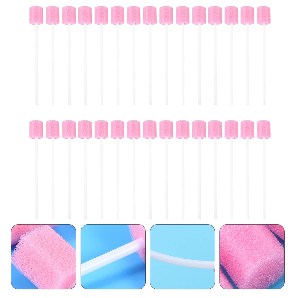 Vara de esponja descartável para limpeza bucal, acessórios para cuidados dentários, suprimentos orais, cotonetes, varinha profissional, 100 PCs