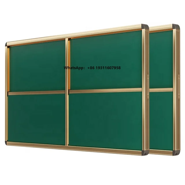 

200*300cm Grid Blackboard Practice Board with Aluminum Frame for Classroom Green Anti-Glare Surface