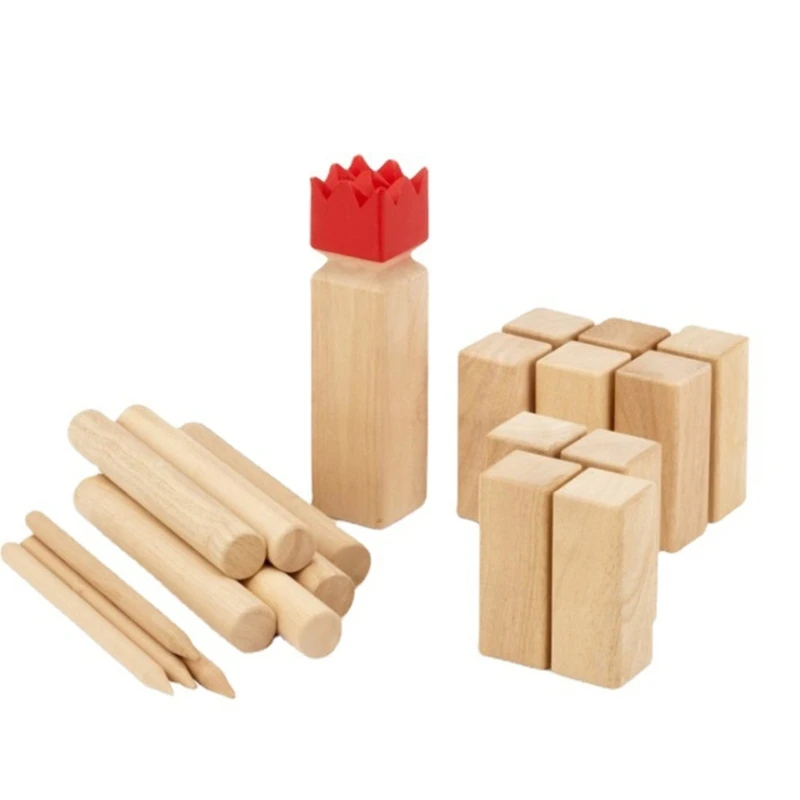 N80C Exciting Kubb Block Game Engaging Outdoor Activity for Friend and Family