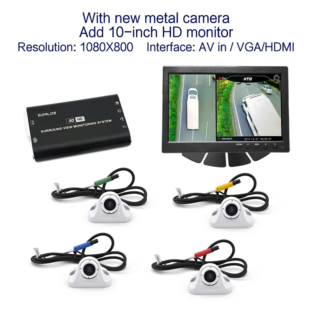 High Quality 3D 360 Degree Dash Camera System Universal Auto Security Video Recorder Waterproof Driving Assistant For Cars