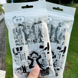 Stylos gel Anime One Piece, Luffy, Zoro, Sanji, Nami, Usopp, Robi, fournitures de papeterie scolaire et de bureau, cadeaux pour enfants, jouets, 0.5mm, 6 pièces