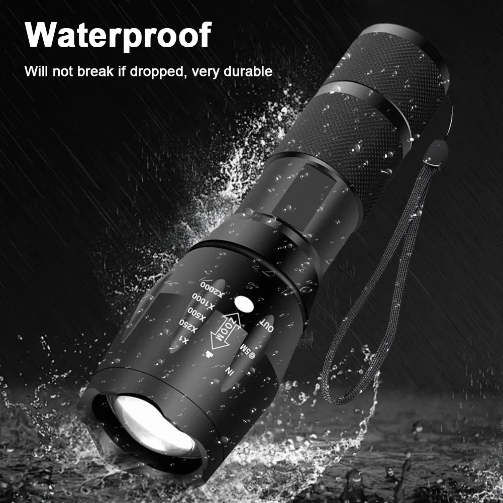 Super Bright LED Flashlight 5 Modes Handheld Flashlight Torch Light Waterproof Emergency Flashlight for Outdoor Home