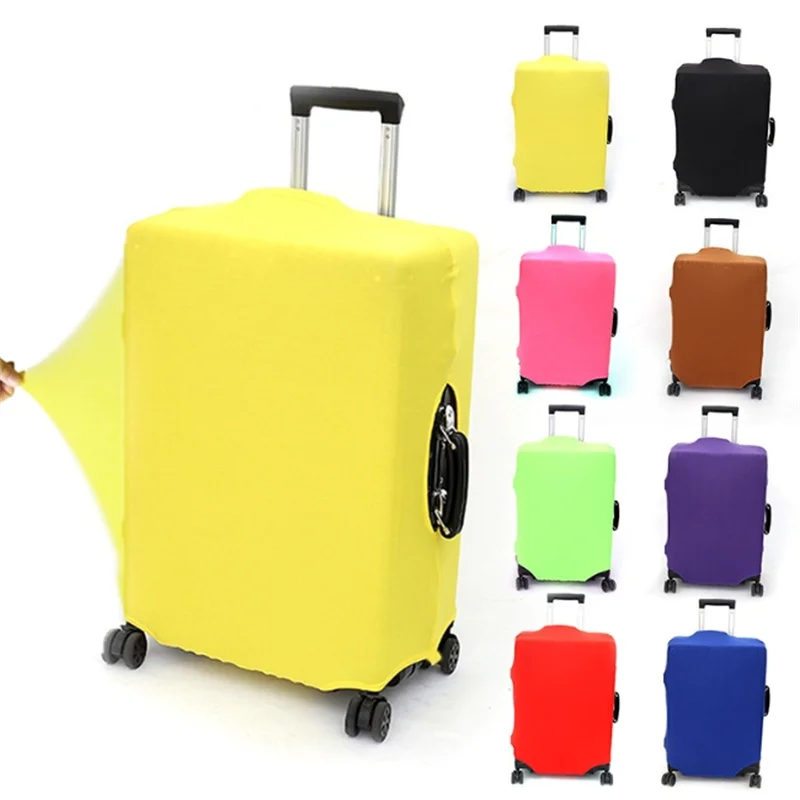 

S/M/L/XL Black Suitcase Case Luggage Protective Cover Stretch Suitcase Protector Baggage Dust Case Cover Suitable For 18-32 Inch