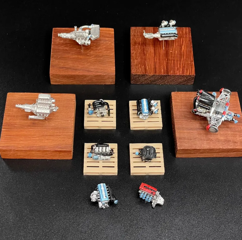 Diorama 1/64 Scale Car Turbo Engine Model Car Tuning Shop Scene Display Props Model Auto Repair Shop Parts Garage Scenes