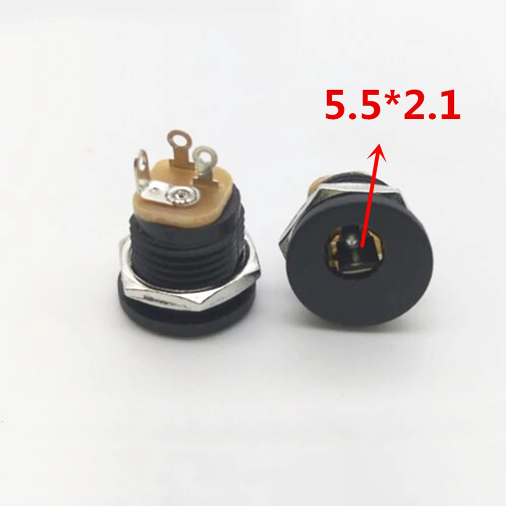 10Pcs 9V 12V DIY Guitar Effects Pedal Power DC Connectors Socket Plug Jack 2.1mm DC-022 Female Socket Jack Connector Instrument