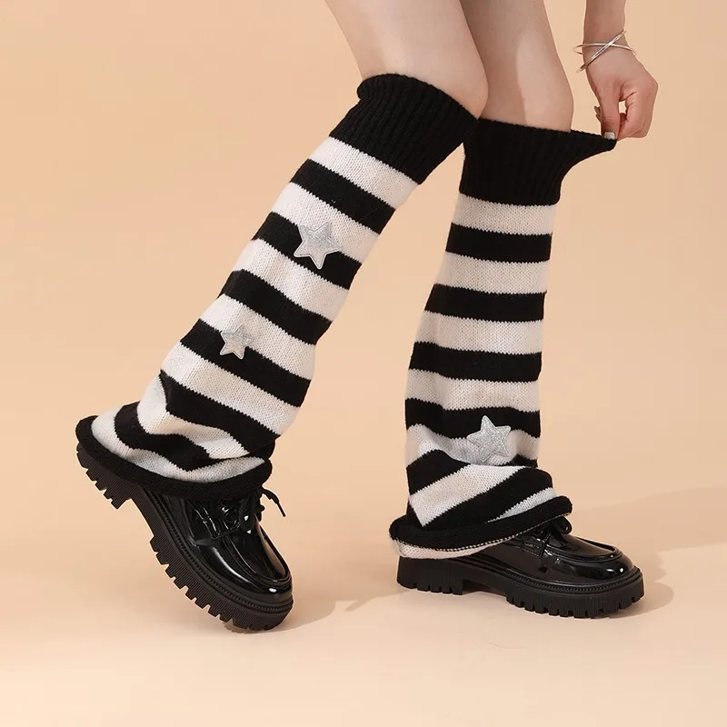 Calentadores de piernas de estilo japonés para mujer, medias bonitas a la moda, calcetines cálidos a la moda, cubierta de botas, accesorios de fiesta Lolita, 1 par