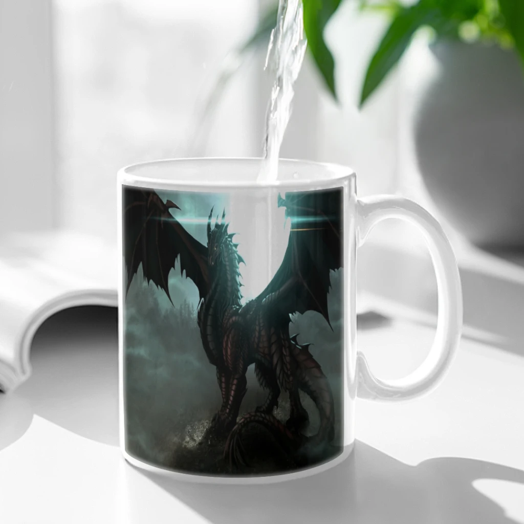 Nordic Fantasy Dragon Free shipping Coffee Mug Tea Cup 11oz Coffee Cup Funny Birthday Gifts for Women and Men Ceramic Mug Cup