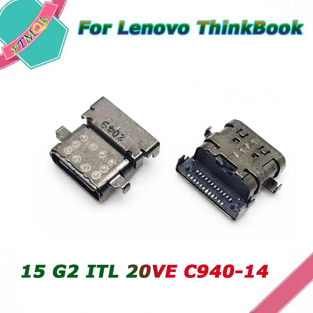 2Pcs NEW For Lenovo ThinkBook 15 G2 ITL 20VE C940-14 TYPE-C Charger Port Dock Charging Connector DC Power Jack