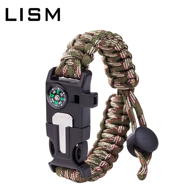 10 Colors Adjustable Survival Paracord Bracelet Emergency Braided Rope Weaving Cord For Camping Hiking Outdoor Accessories