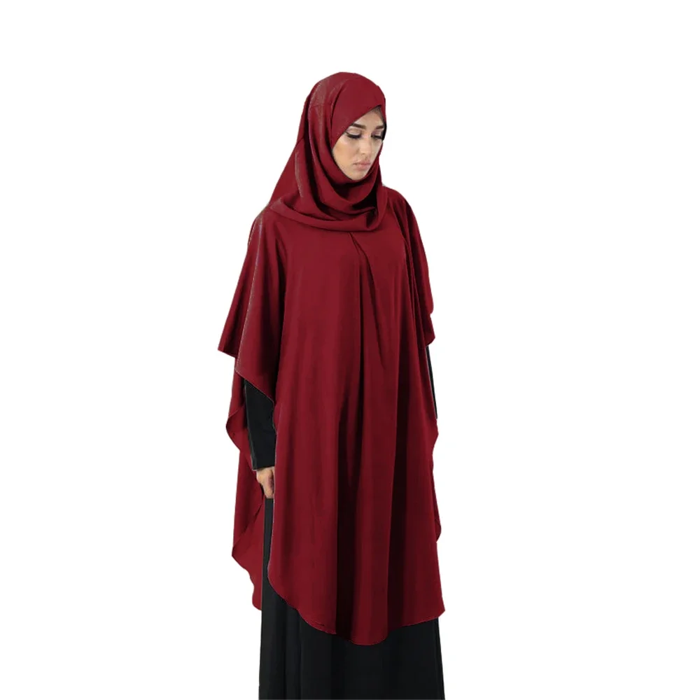 긴 Khimar 무슬림 여성 히잡 머리 위 기도문 원피스, Eid 후드 탑 스카프, 이슬람 아바야스 부르카 풀 커버 카프탄 라마단 의류