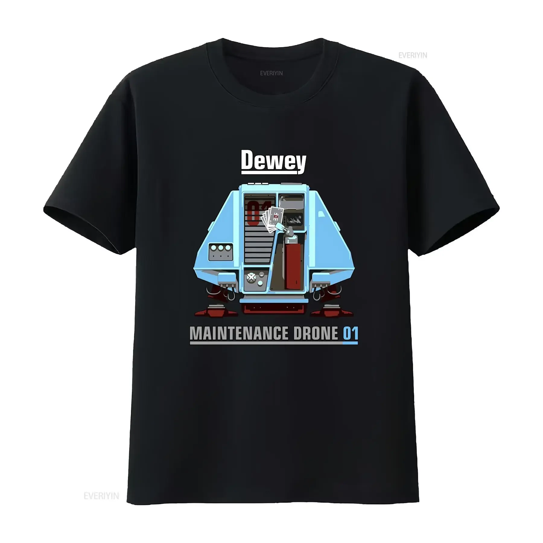 Silent Running Dewey Maintenance Drone 01 Robot T Shirt for Men and Women Unique Print Comfortable Cotton Fabric vintage