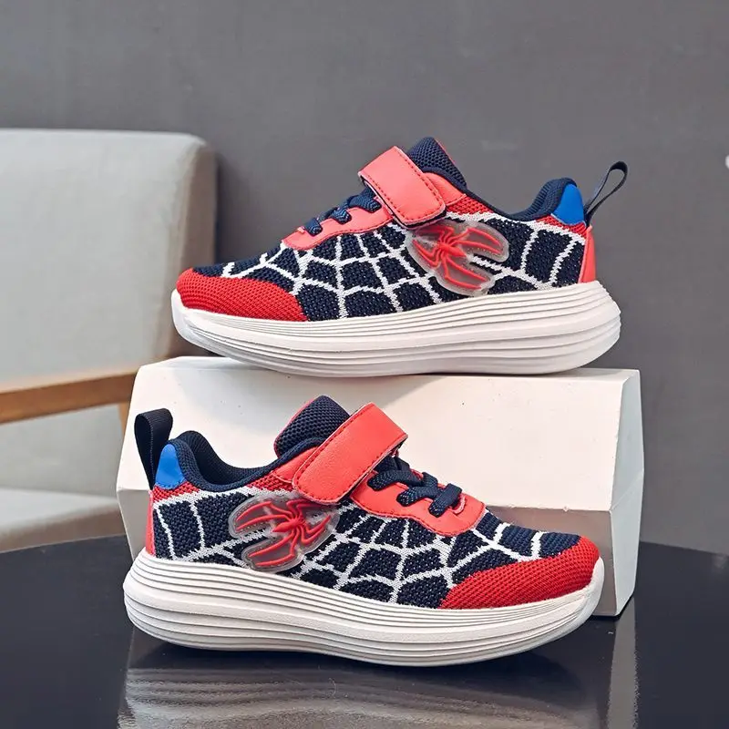 

Spider-Man Breathable Mesh Sneakers for Kids, Non-Slip Soft Sole Unisex Sport Running Shoes New Arrival