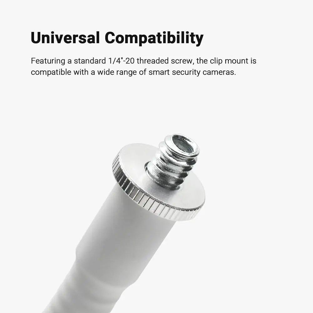 Clip Mount for Ring, Blink, Eufy, Nest, Wyze & Arlo - 15cm Gooseneck Arm, Flexible Clamp, Indoor/Outdoor view 3