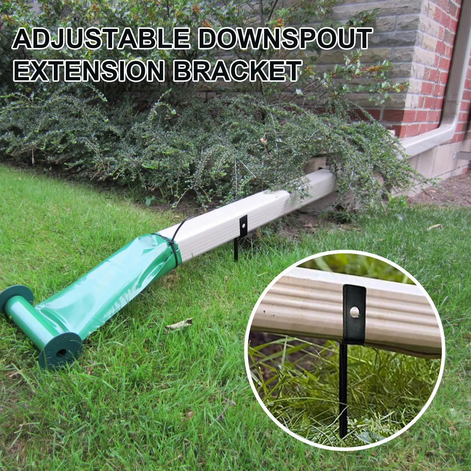 縦樋ブラケット 2 個雨樋スタビライザー調整可能な縦樋安定化サポート地面屋根小屋ホームキャノピー