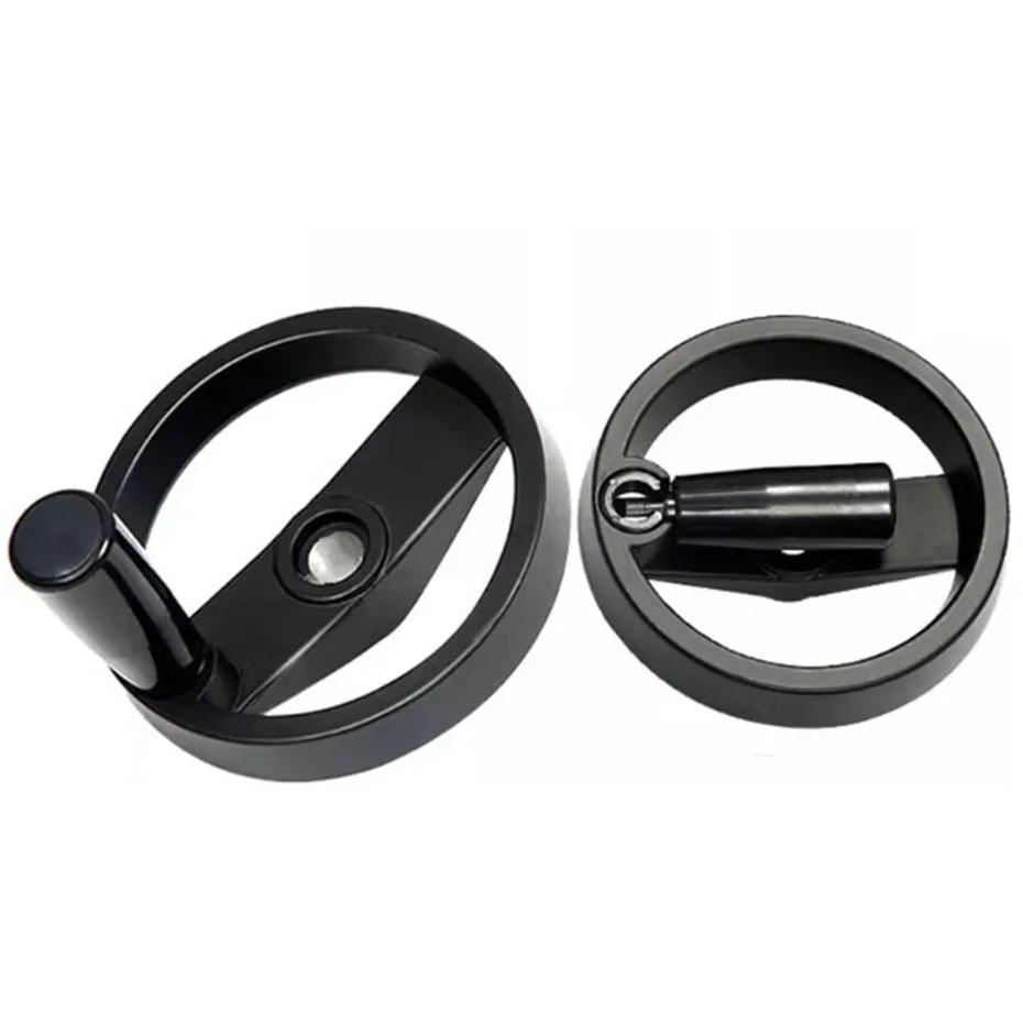 Aluminum alloy handwheel, circular foldable rubberwood handle, double width strip handwheel, machine grinder, rocking wheel, roc