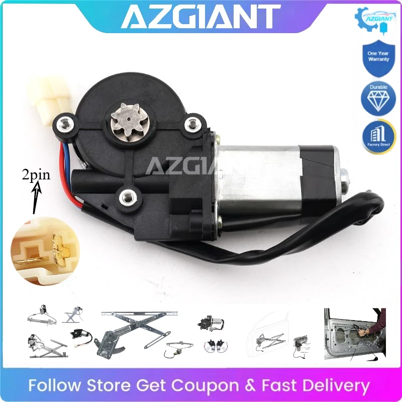

AZGIANT Car Window Glass Lifting Motor 3 Hole 7 Teeth 2PIN DC 12V 24V Brand New Auto Window Repair Parts Aftermarket Hot Sale