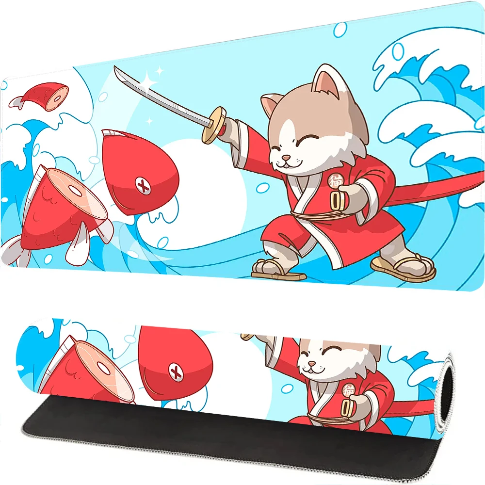 Blue Great Wave Deskmat Cute Anime Mouse Pad Keyboard Pad Large Gaming Mousepad Xxl Gamer Carpet Office Computer Mat Mouse Mats