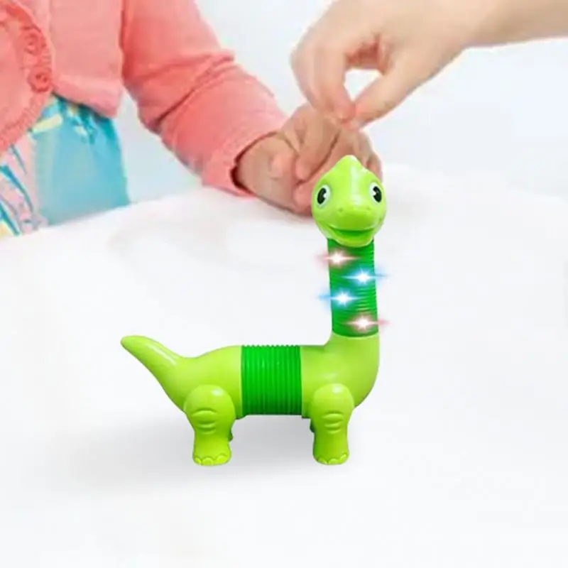 Dinosaur-Shaped Sensory Fidget Toy, Fidget sensorial telescópico, Tubos Pop, Criança brinquedos sensoriais