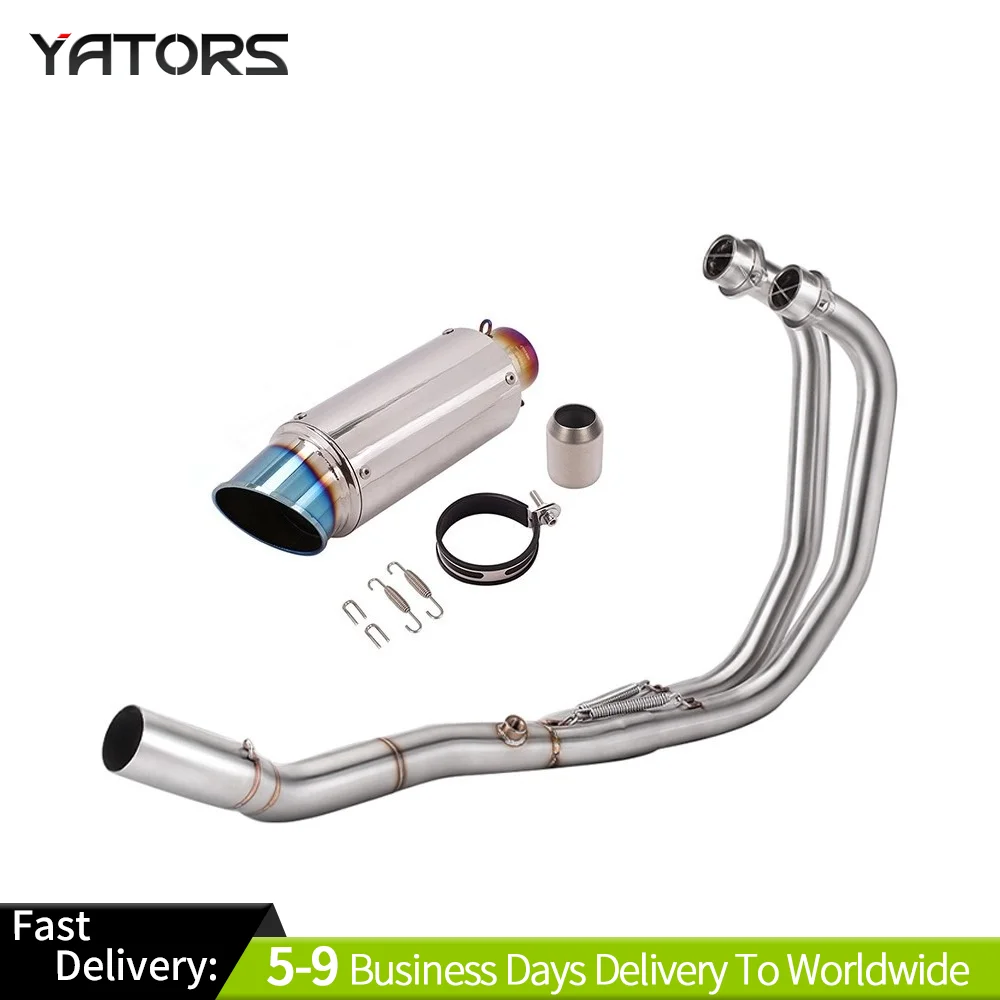 

Exhaust System For Yamaha MT-03 YZF R3 2014-2024 51mm Header Link Pipe Full Exhaust System Exhausts Pipes