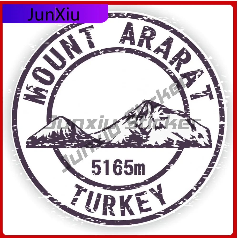 

Крепление Ararat, штамп, виниловая наклейка с горами, круглая печать, наклейки против царапин, декоративные наклейки на передний бампер автомобиля для кемпинга, автомобили, мотор