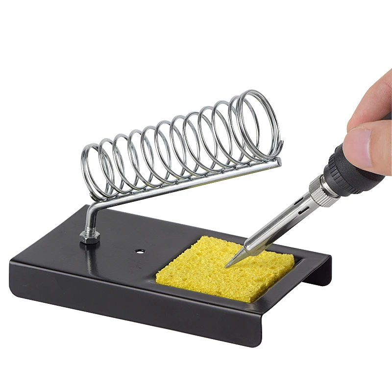 JCD-Portable Soldering Iron Stand Holder, Soldering Tin Stand com Soldagem Esponja De Limpeza, Acessórios De Ferro De Solda Elétrico