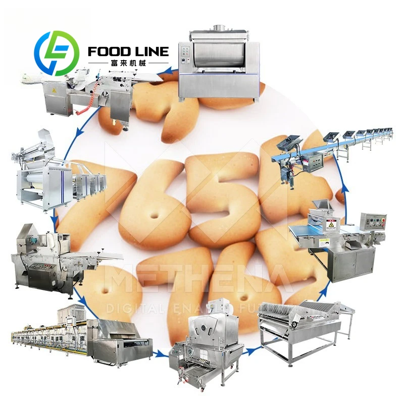 Línea de Producción Completa Eléctrica y Totalmente Automática para Fabricación de Galletas Digestivas