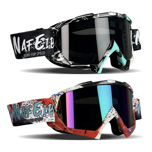 Imagen 2 del producto Nuevo 2025 gafas de motocicleta gafas de Motocross casco MX Moto Dirt Bike ATV esquí deportes al aire libre cristal Scooter Googles máscara ciclismo
