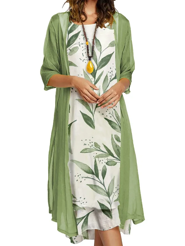 Ele imprimé décontracté Dr ensemble femmes Aosphère imprimé robe de loisirs costume automne saison Stand Fit t-shirt Dr