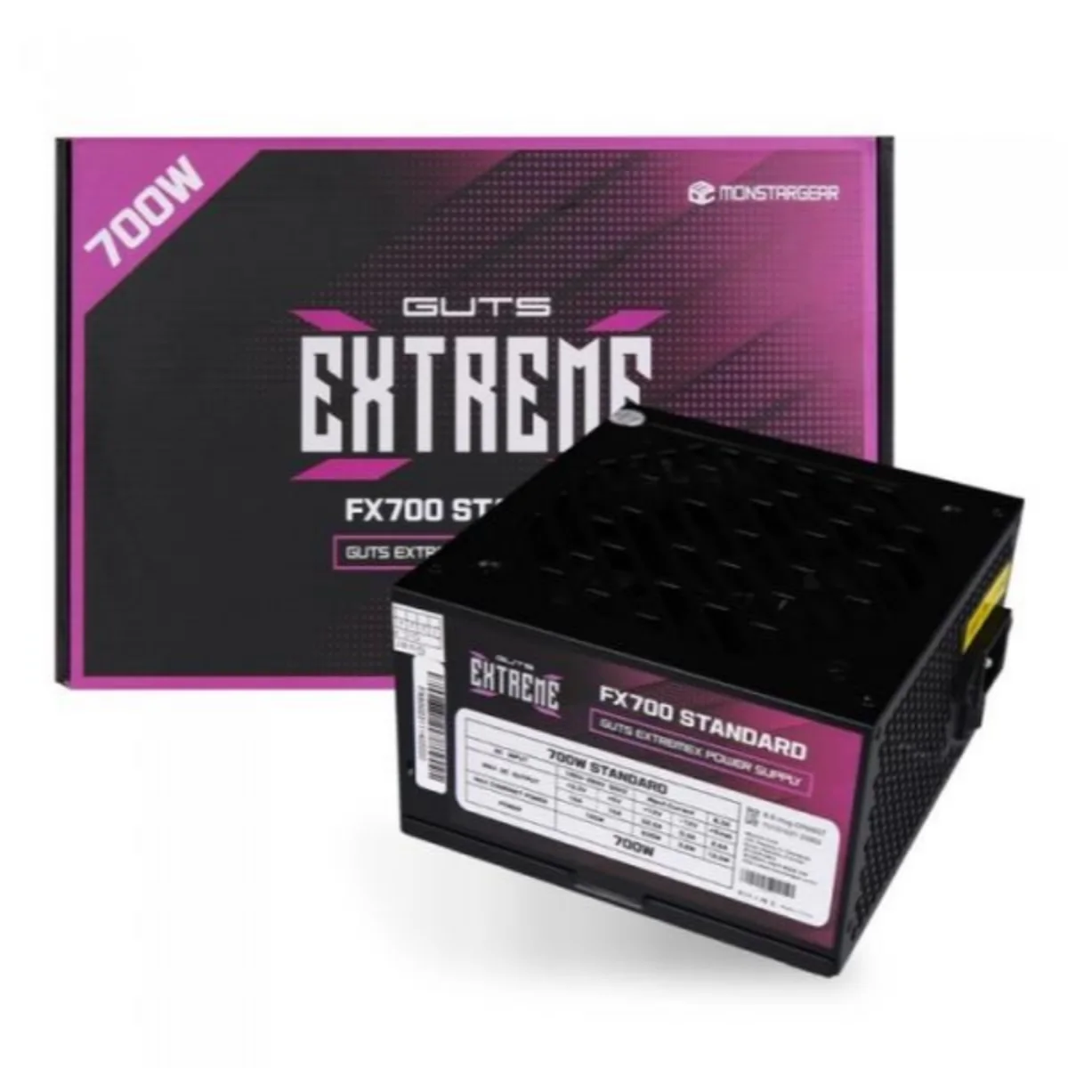 Monsterguts Guts Extremex Fx700 80Plus Standard Atx Pc مصدر طاقة الكمبيوتر ضمان مجاني لمدة 6 سنوات