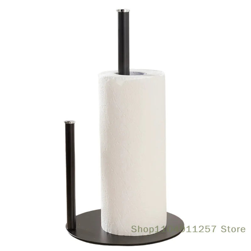 

Paper Towel Holder, Black Perforation-Free Paper Towel Holder For Kitchen Bathroom, Paper Roll Holder