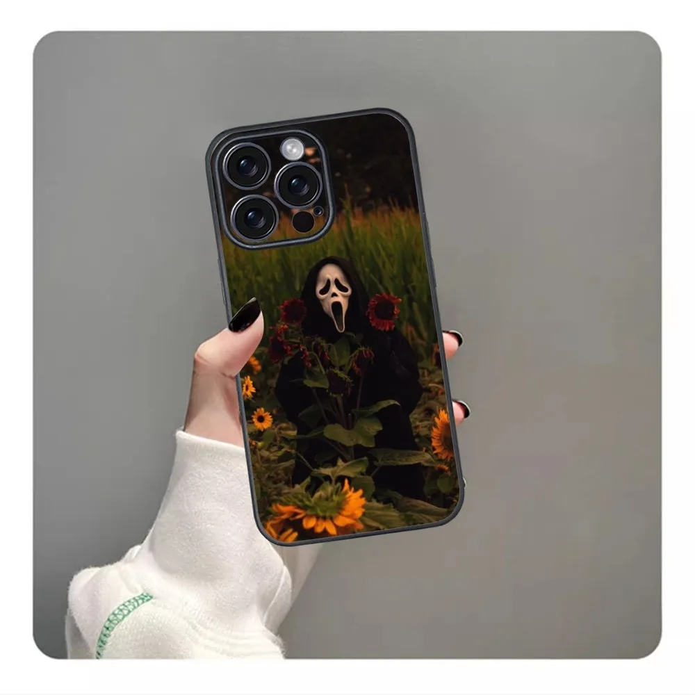 Halloween G-Ghost F-face Phone Case For iPhone 16 15 14 13 12 11 PRO MAX PLUS Mini TPU Soft to Skin-friendly case