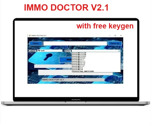 

Программное обеспечение IMMO DOCTOR V2.1 2023, противоугонное программное обеспечение для компьютера с двигателем для SIM2K MT38 ME 17.9.2 17.9.8 MED17.9.8 ME1