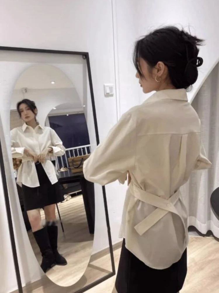 Women Shirts European Commuting Style Solid Elegant Temperament All-match New Fashion Leisure Comfortable Streetwear Aesthetic