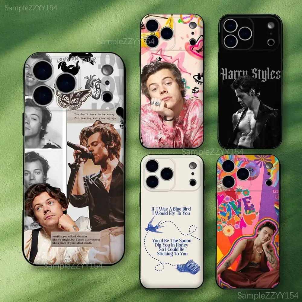 

H-HarryS Styles Harrys House Phone Case For iPhone 17,16,15,14,13,12,Pro,Max,Plus,E,SE4,Air,Mini Black Soft Funda