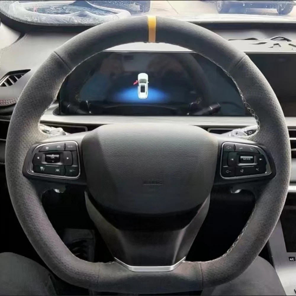 DIY Удобный чехол на руль автомобиля из замшовой кожи 100% подходит для Chery Tiggo 2 3 7 8 5X IQ QQ Аксессуары для салона автомобиля