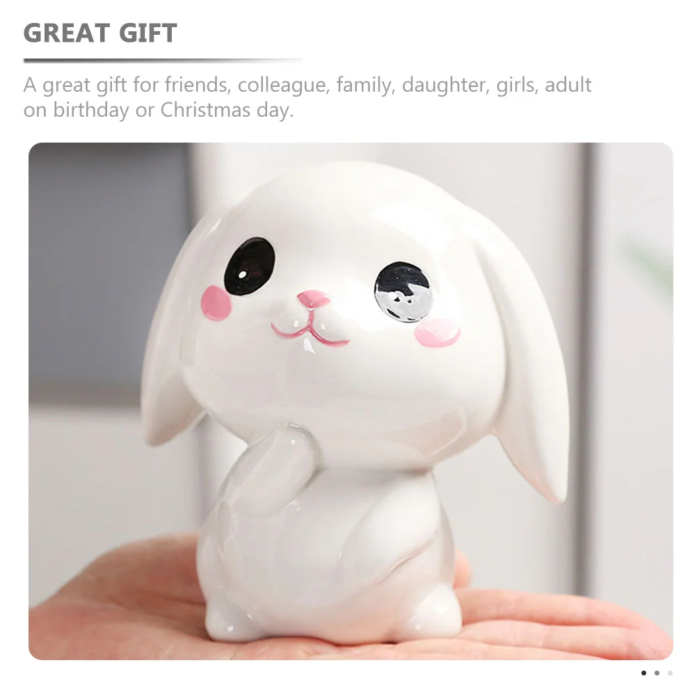 Rabbit Shape Piggy Bank Child Cartoon Saving Bank Rabbit Saving Jar Rabbit Saving Jar Rabbit piggy bank Desktop Rabbit Ornament