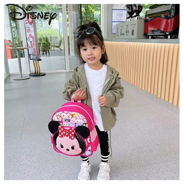 Disney Mickey Children's Backpack Fashion High Quality Waterproof Student Backpack Cartoon Cute Lightweight Girls Backpack