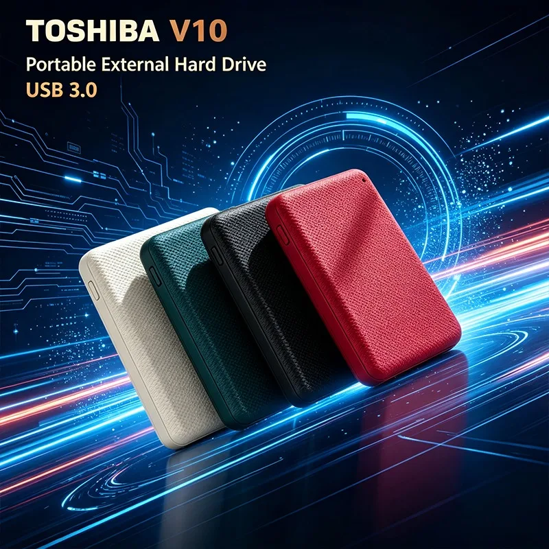 Toshiba V10 Canvio External Portable Hard Drive USB3.0 High Speed Mobile Storage HDD Compatible Windows Mac Notebook File Backup