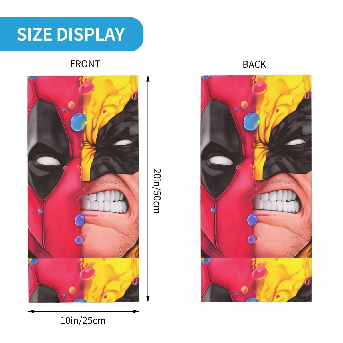 Logan And Wade Motocross Bandana Neck Cover Printed Disney Marvel Deadpool & Wolverine Film Wrap Scarf Cycling Scarf Hiking