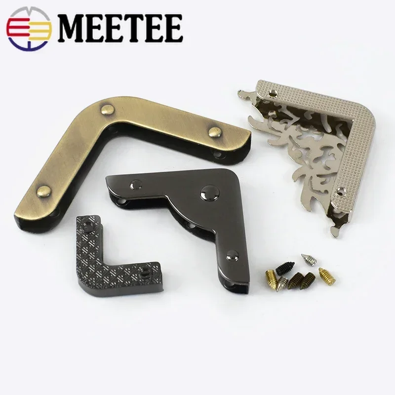 5/10Pcs Meetee 25-54mm Handbag Edge Protection Buckle Bag Corner Tail Clip Decor Metal Clasps DIY Luggage Hardware Accessory