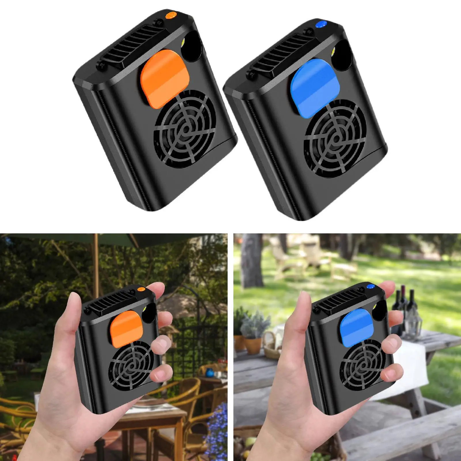 مروحة خصر متعددة الأغراض لتبريد سطح المكتب، مروحة رقبة معلقة عملية، 3 سرعات قابلة للتعديل للبستنة الخارجية، هدية مكتب الصيد