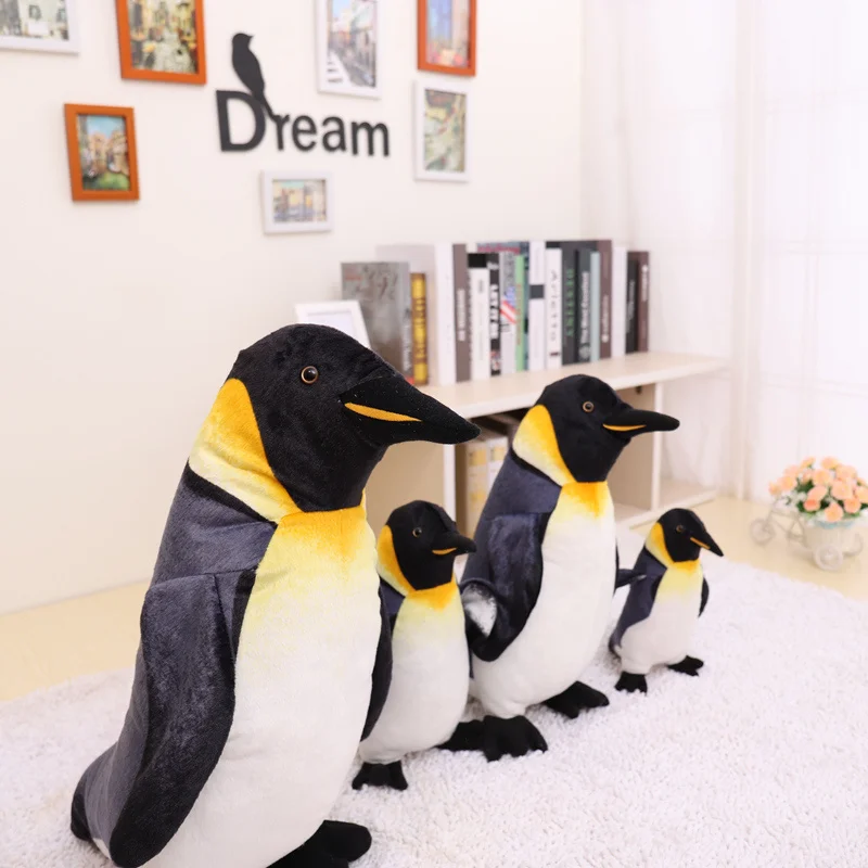 25-55cm Simulation Cute Standing Penguin Family Plush Toy Reallife Antarctic Marine Animal Stuffed Dolls Birthday Gifts